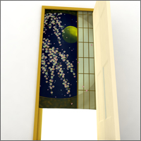 Japanese Style Door / Window Curtain Noren : Great Wave of Kanagawa 150cm X 85cm